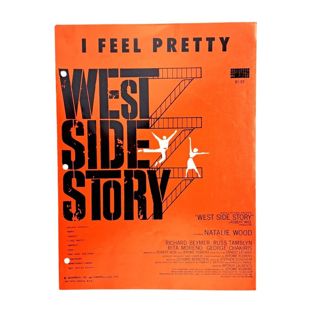 Vintage West Side Story Sheet Music I Feel Pretty Sondheim Bernstein 1957 Moreno